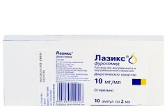 Лазикс назначают в стационарных условиях неотложной помощи при отеке легких